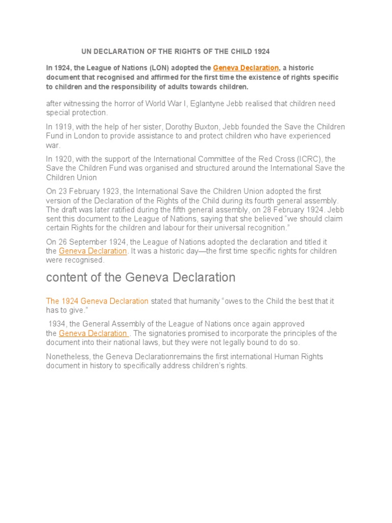 Convention On Child Rights | PDF