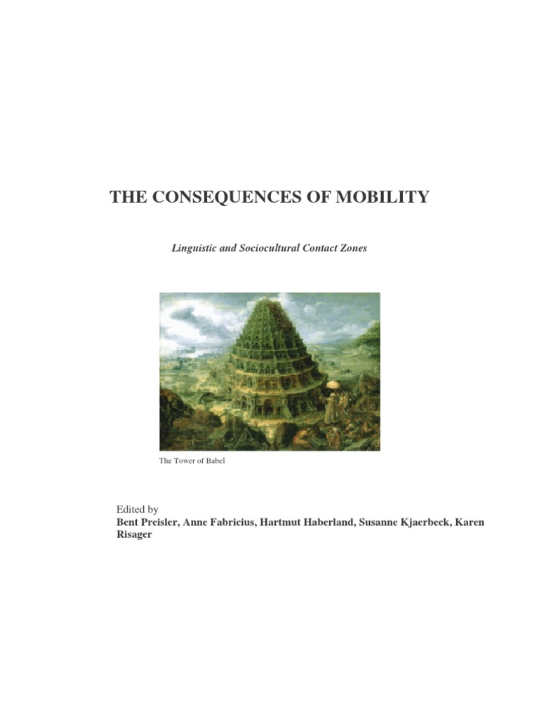 Book The Consequences of Mobility Linguistic and Sociocultural Contact Zones PDF Second Language Acquisition Multilingualism pic