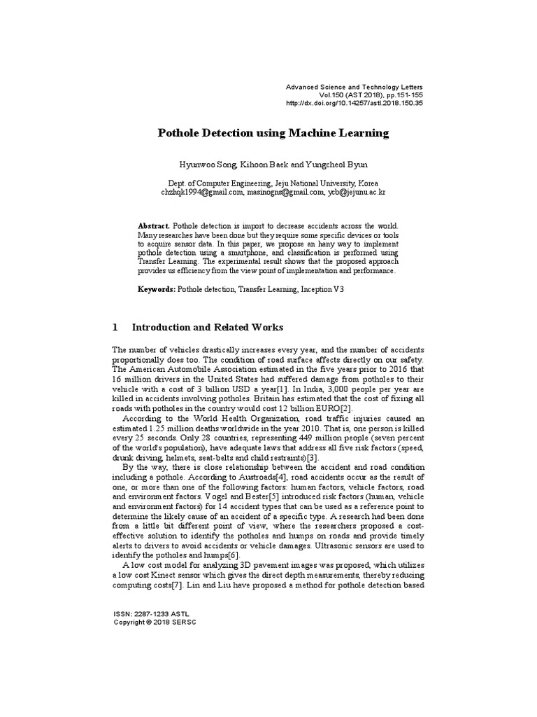 Pothole Detection Using Machine Learning Circuit Diagram