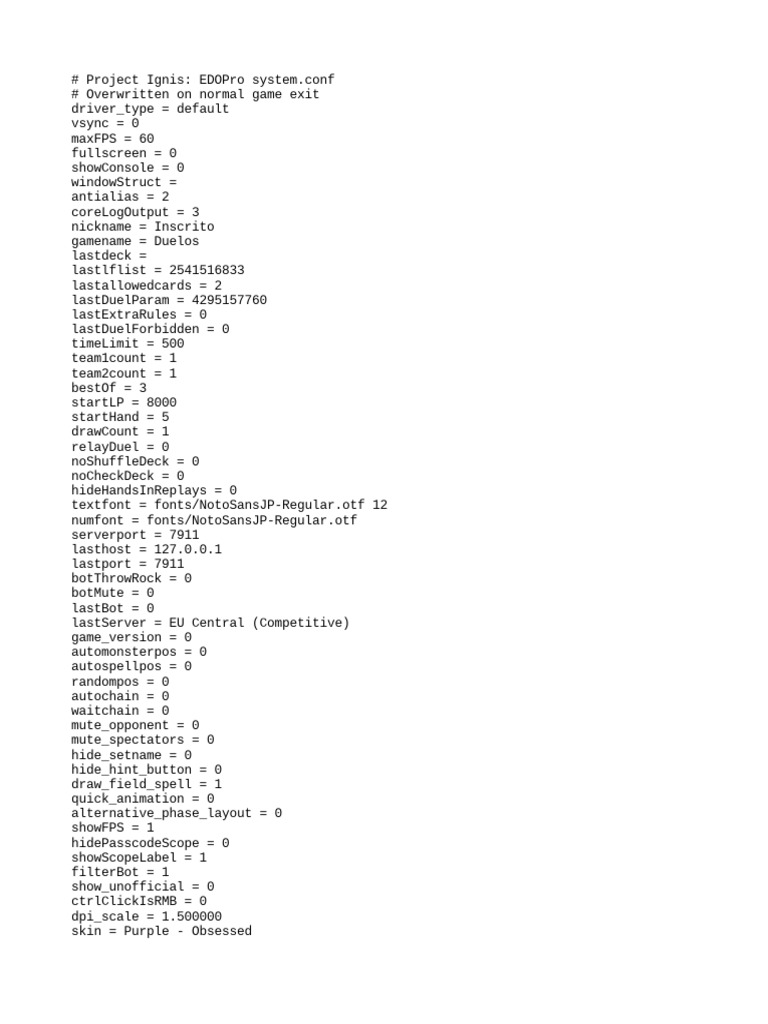 Linux System.conf