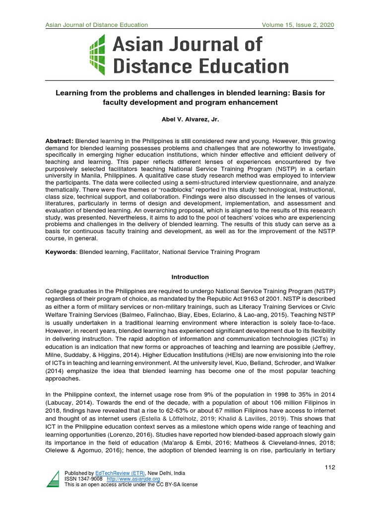 Blended Learning Challenges in NSTP | PDF | Educational Technology ...