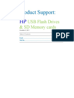 USB Flash Drives & SD Memory Cards: Product Support