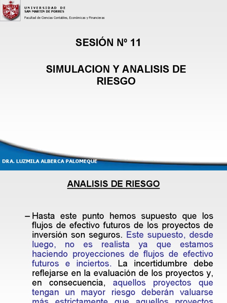 Análisis de Riesgo en Proyectos de Inversión | PDF | Riesgo | Incertidumbre