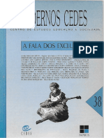 GARCIA, R. L. VALLA, V. V.. A Fala Dos Excluídos. Cadernos CEDES, Nº 38. Campinas - Papirus, 1996