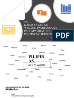 Kasaysayan NG Wikang Pambansa Sa Pagpapatibay NG Pilipinong