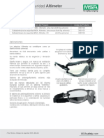 Gafas de seguridad Altimeter antiempañamiento