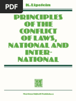 Principles of The Conflict of Laws National and International by K. Lipstein