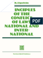 Principles of The Conflict of Laws National and International by K. Lipstein
