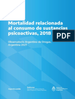 Mortalidad sustancias psicoactivas Argentina 2018