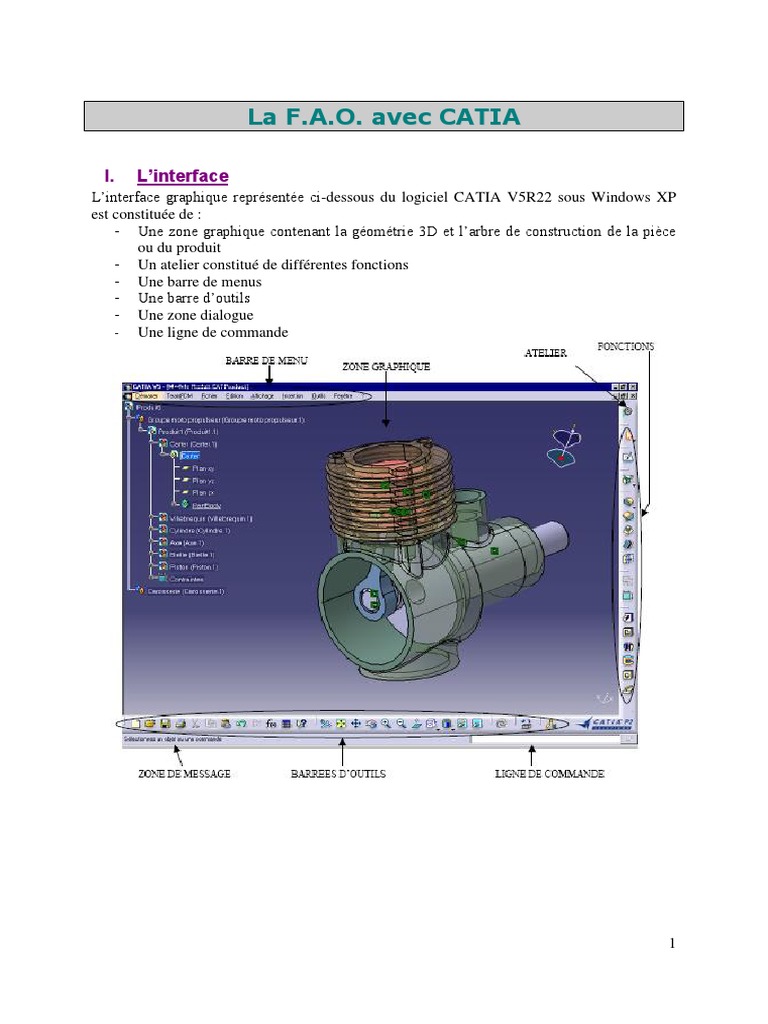 FAO avec CATIA : Usinage de Turbines | PDF | Usinage | Interface graphique