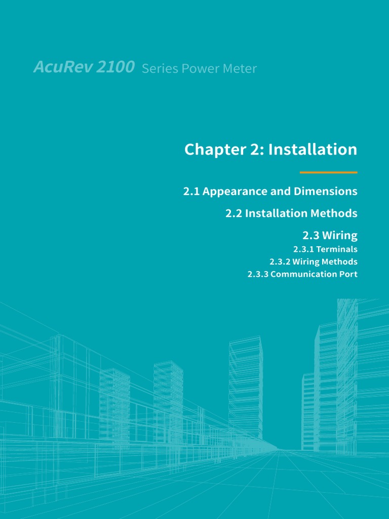 AcuRev 2100 Multi Circuit Power Energy Meter Installation PDF Power