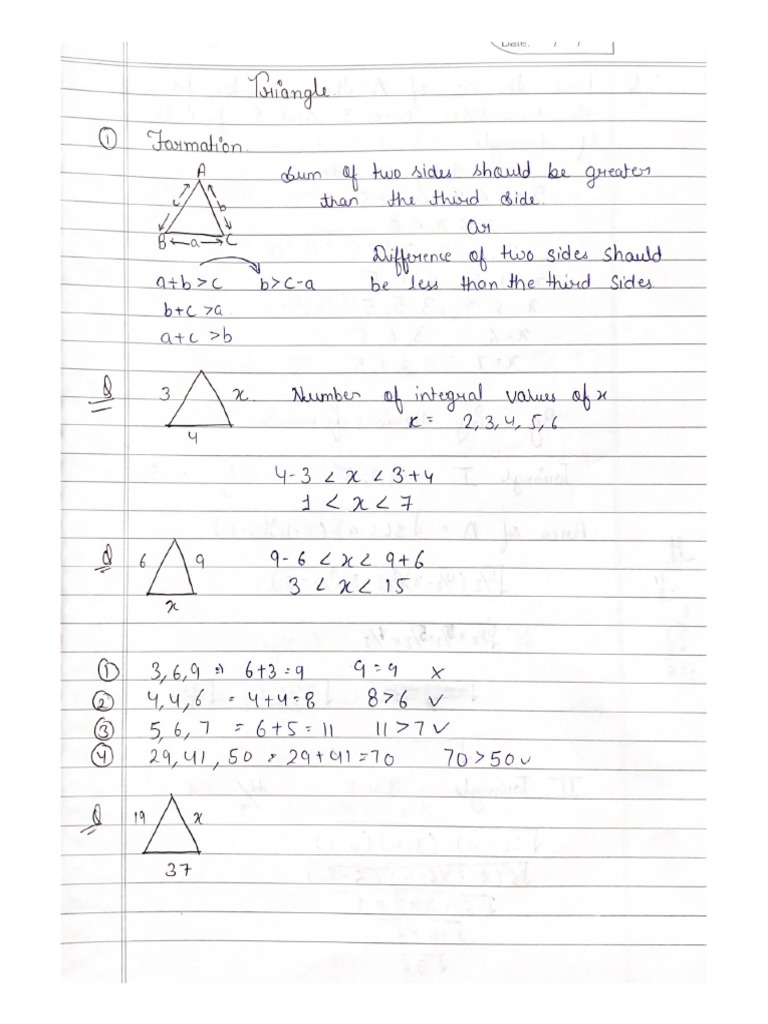 Triangle Formation and Classification | PDF