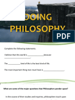 Lesson 2-Doing Philosophy