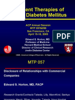 Present Therapies of Type 2 Diabetes Mellitus: ACP Annual Session MTP 057&058 San Francisco, CA April 15-16, 2005