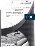 Directiva 037-TRANSFERENCIA DE OBRAS Y PROYECTOS EJECUTADOS POR ENTIDADES PUBLICAS Y PRIVADAS A FAVOR DE EMAPA SAN MARTIN S.A.