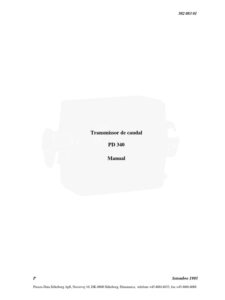 Transmissor de Caudal PD 340 Manual - Proces-Data | PDF | Fonte de ...