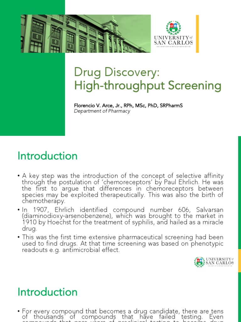 High-Throughput Screening in Drug Discovery | PDF | Receptor Antagonist ...