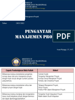 Pengantar Dasar Manajemen Proyek