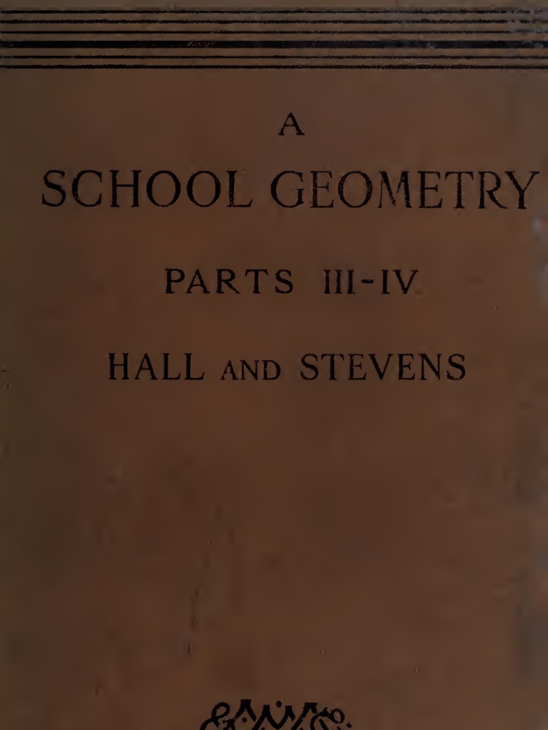 【A.a.ao＊】 School Geometry III IV Hall | PDF | Circle | Perpendicular