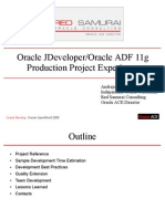 Oracle JDeveloperOracle ADF 11g Production Project Experience