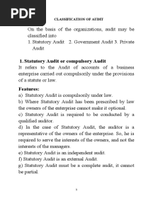 Classification of Audit