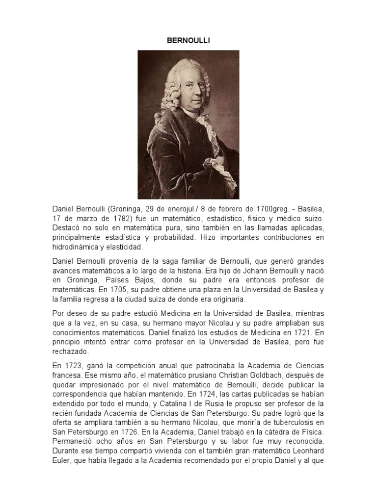 Bernoulli PDF Science