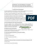 Les Instruments Les Mécanismes Et Les Moyens Juridiques Et La Lutte Contre Les Formes de Discriminations