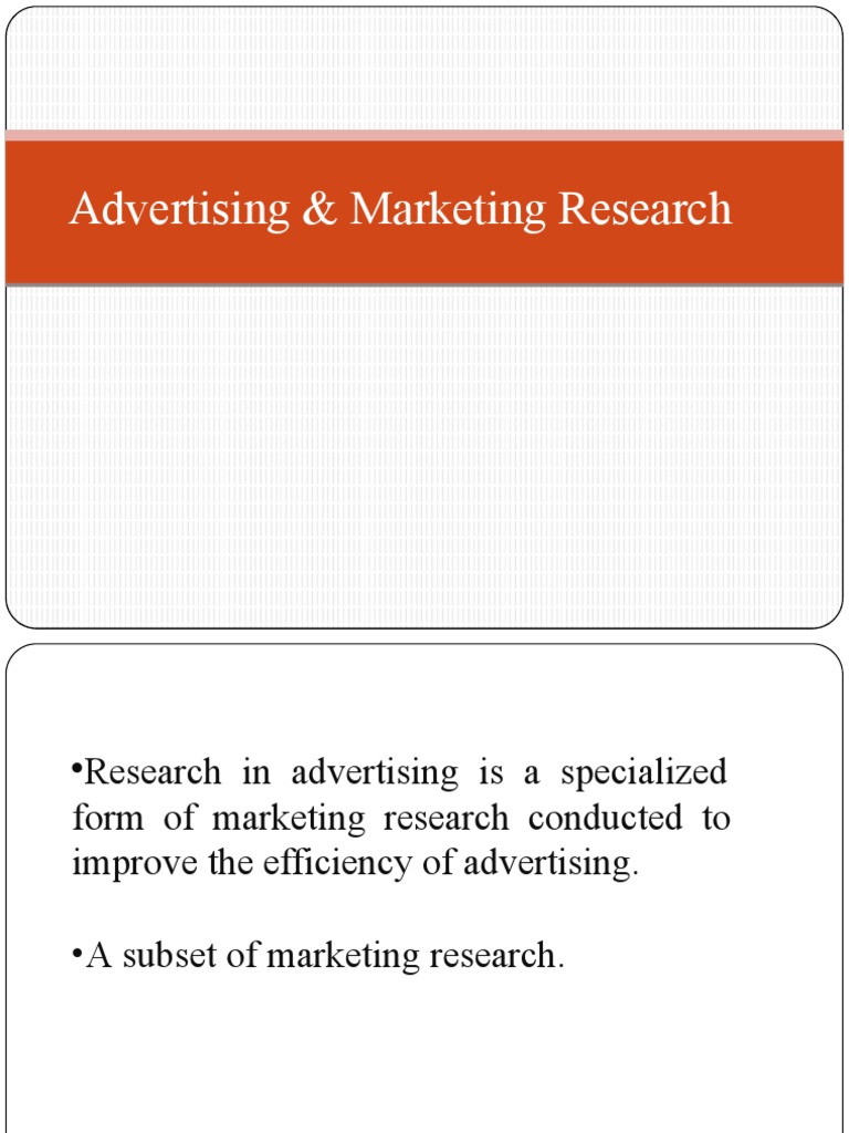 Advertising and Marketing Research PDF Advertising Target Audience