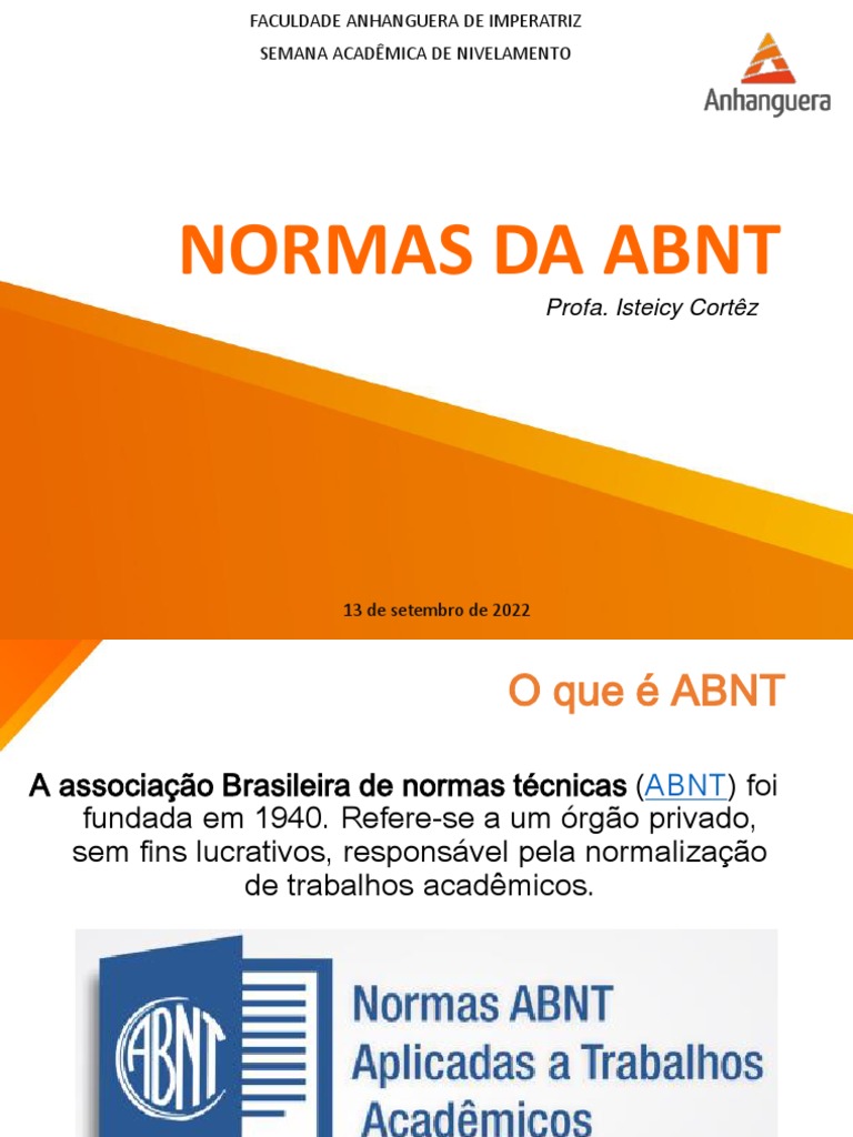 Estrutura e Normas da ABNT | PDF | Abstract (resumo) | Citação