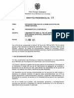 Directiva Presidencial 03 Del 15 de Marzo de 2021