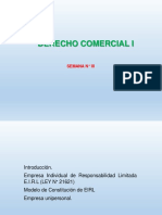 DERECHO COMERCIAL I: EIRL, SOCIEDADES Y PERSONAS JURÍDICAS