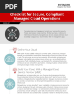 Hitachi Managed Cloud Operations Checklist