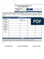 Anexo 6. Acta de Inicio de Implementacion Primer Nivel