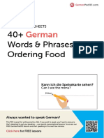 40 German Phrases For Ordering Food