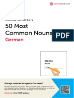 50 Most Common Nouns