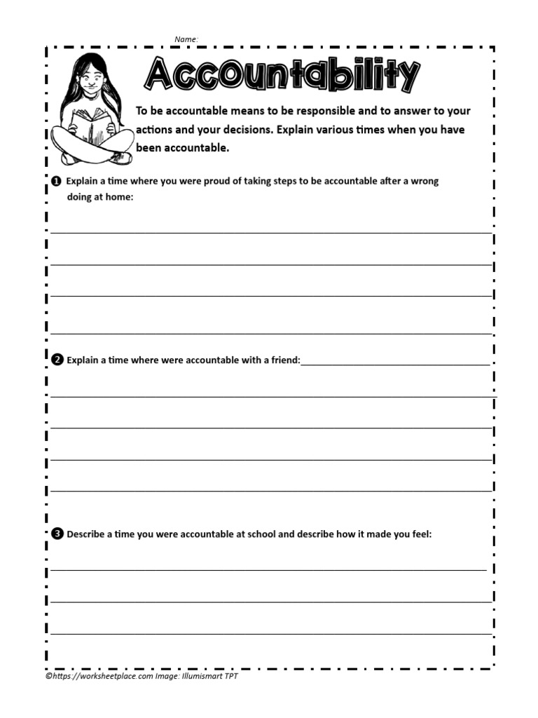 Accountability Worksheet PDF