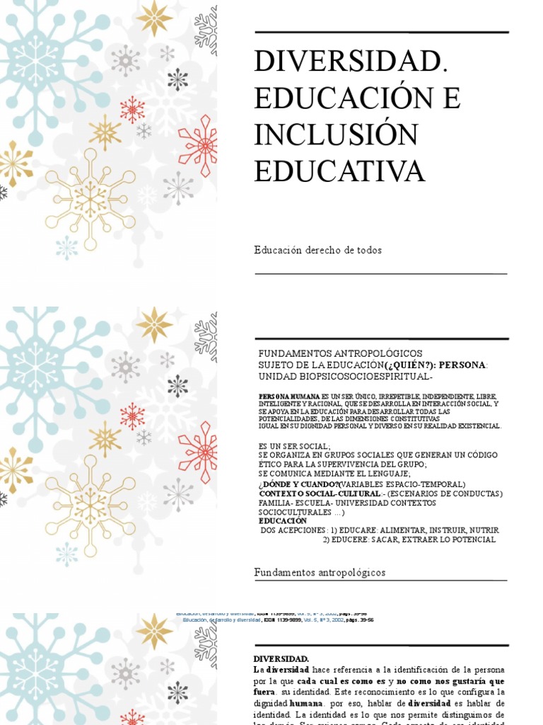 Diversidad e Inclusión Educativa Presentacion - Paradigmas | PDF ...