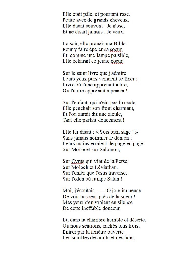 Elle était Pâle Et Pourtant Rose Elle Était Pâle Et Pourtant Rose - Victor Hugo | PDF