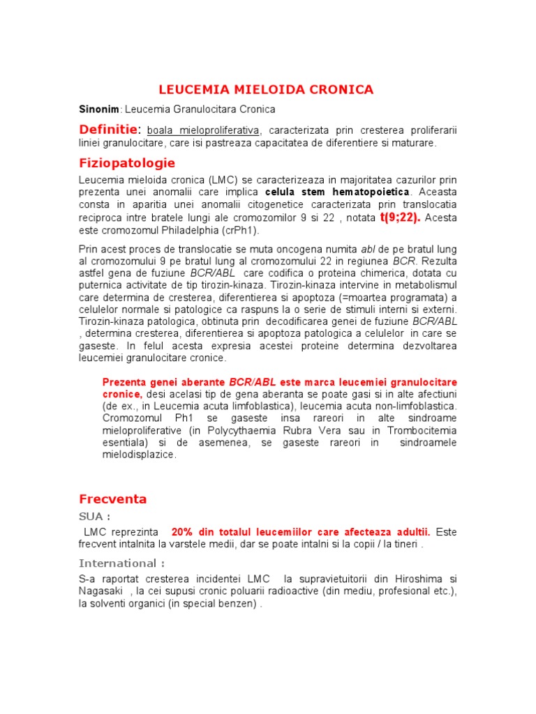 Leucemia Mieloida Cronica