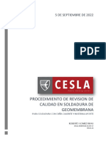 Procedimiento de Revision de Calidad en Soldadura de Geomembrana