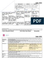 Planificación y Resumen Semanal Semana Del 11 Al 15 Julio 2022 Sala Cuna Mayor Brasil