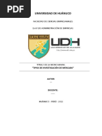 Tipos de Investigacion de Mercado