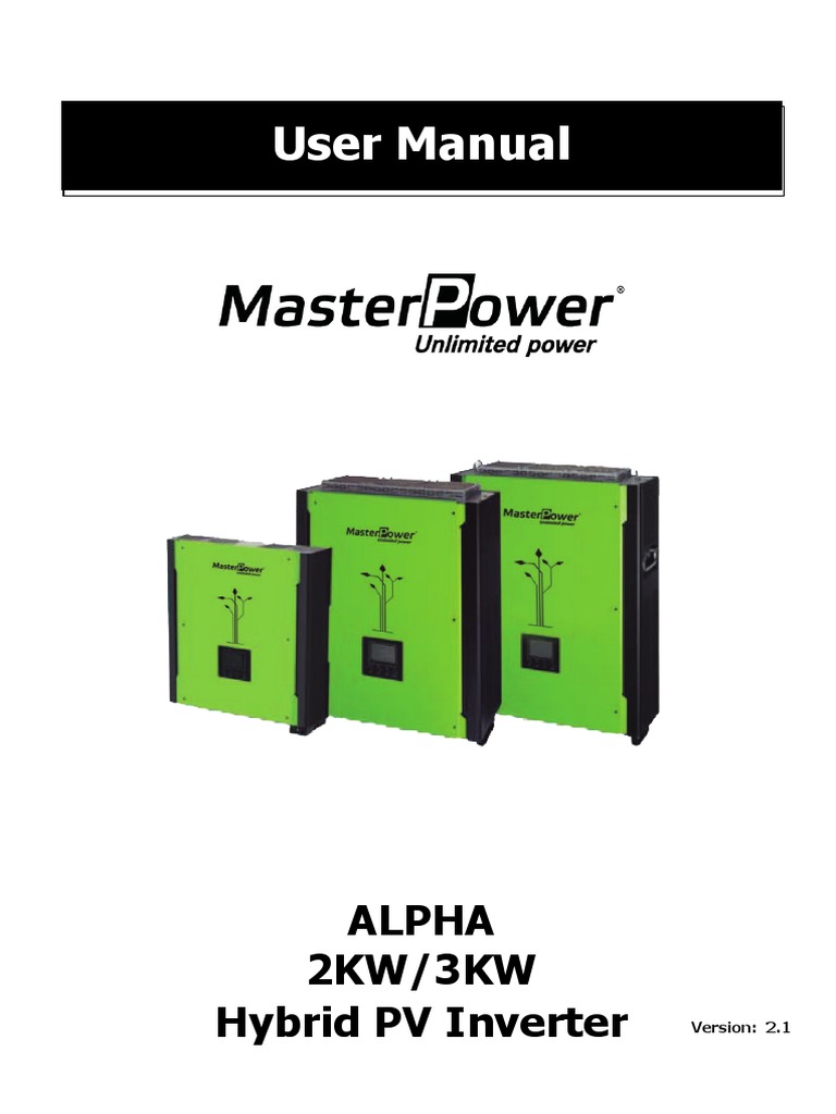 Hybrid PV Inverter User Manual | PDF | Power Inverter | Photovoltaics