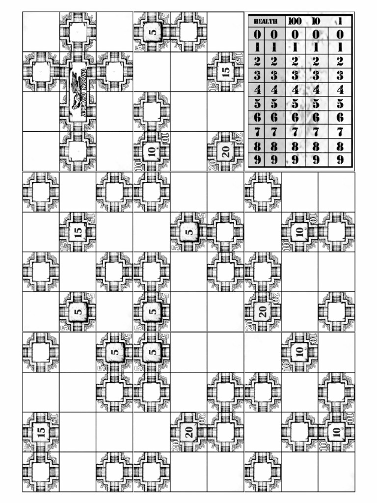 9 Card Dungeon Quest Printer Friendly Pdf