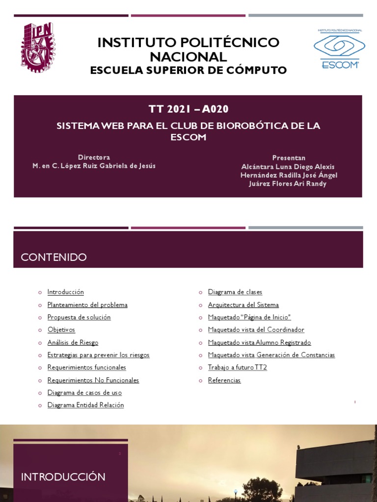 Presentación TT1 2021-A020 | PDF | Lenguaje de modelado unificado | Red ...