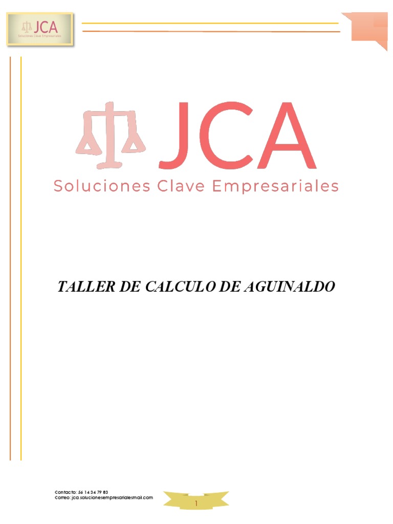 Taller de Aguinaldo | PDF | Salario | El embarazo