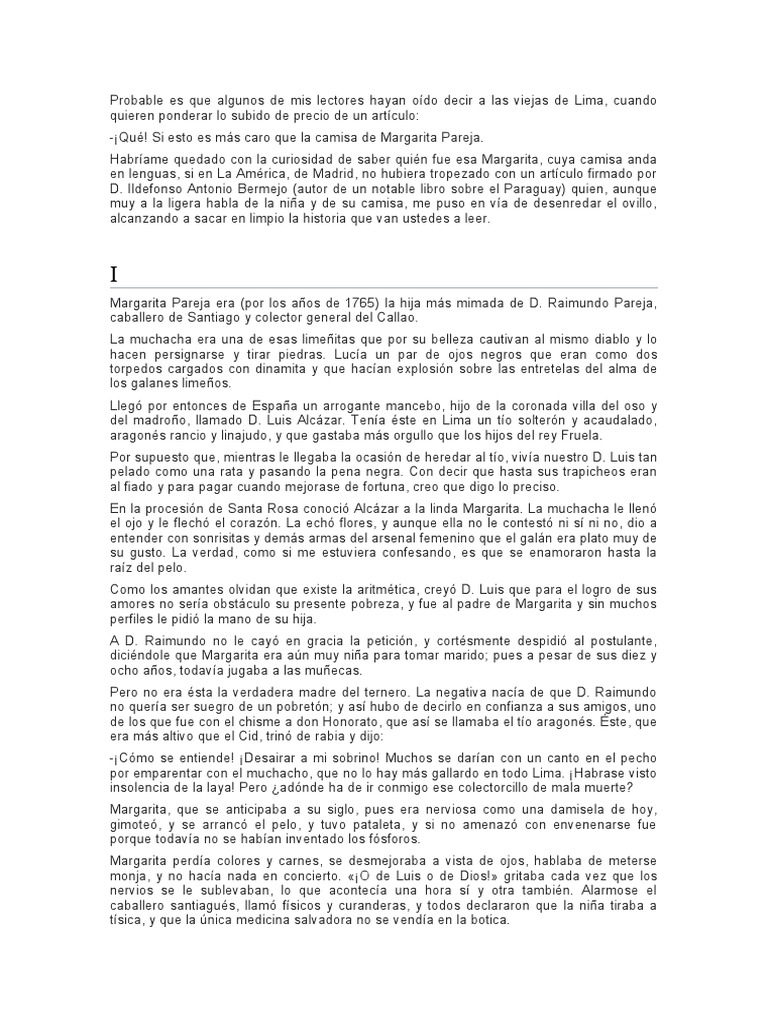 La Camisa de Margarita PDF