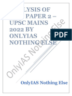 PSIR Paper 2 - UPSC - 2022 - Analysis