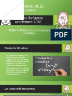 Clase 03 Productos y Cocientes Notables