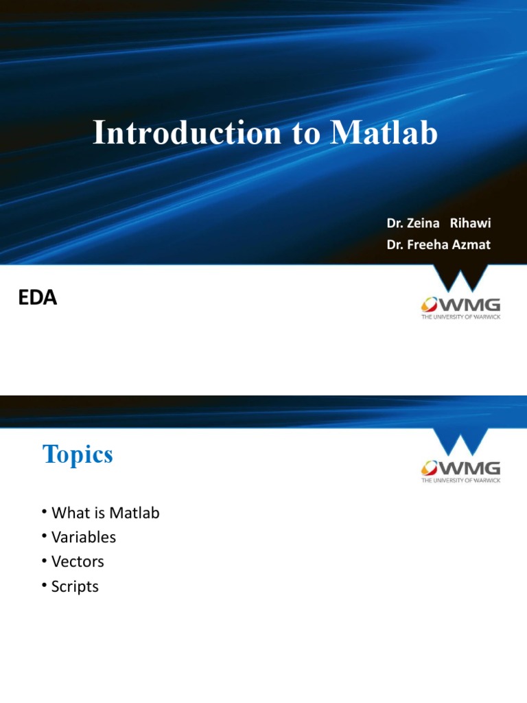 2.introduction To Matlab | PDF | Array Data Structure | Vector Space